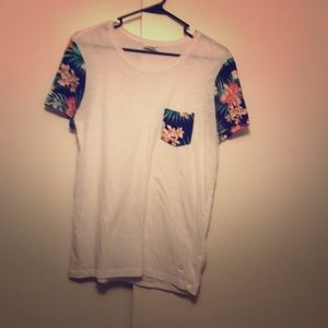 Victoria Secret PINK Pocket Tee- Tropical Design